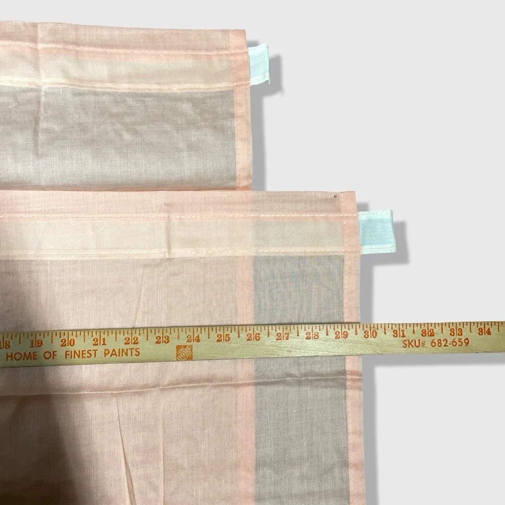 Unbranded‎ Ruffle Cafe Curtains Panels Home Pink Shabby Chic Cottagecore 4pc Set